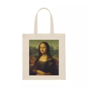 Mona Lisa Canvas Tote Bag, impressões de arte famosas, Leonardo da Vinci Painting