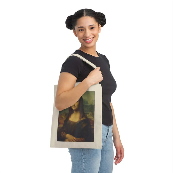 Mona Lisa Canvas Tote Bag, impressões de arte famosas, Leonardo da Vinci Painting